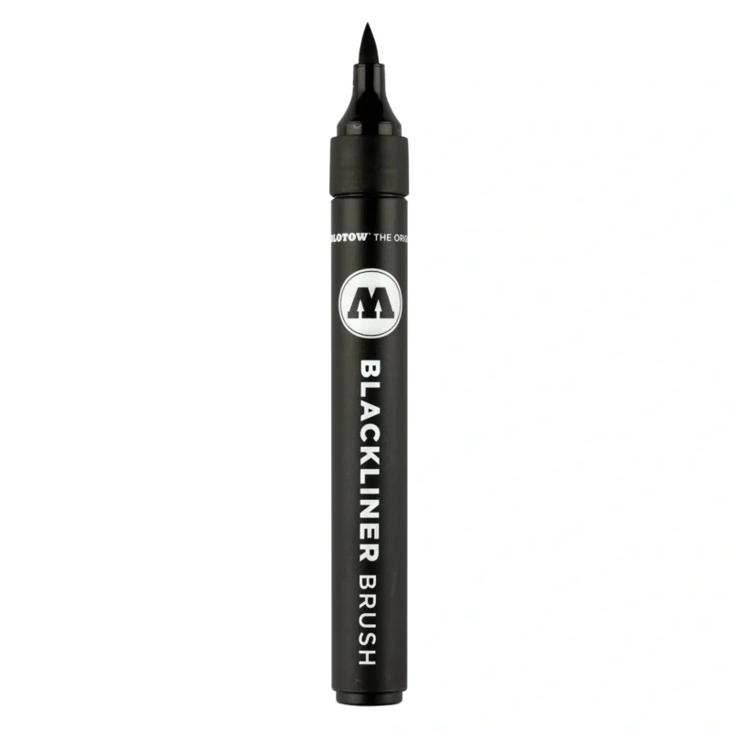 Molotow Blackliner Brush Zwart - Brushmarker