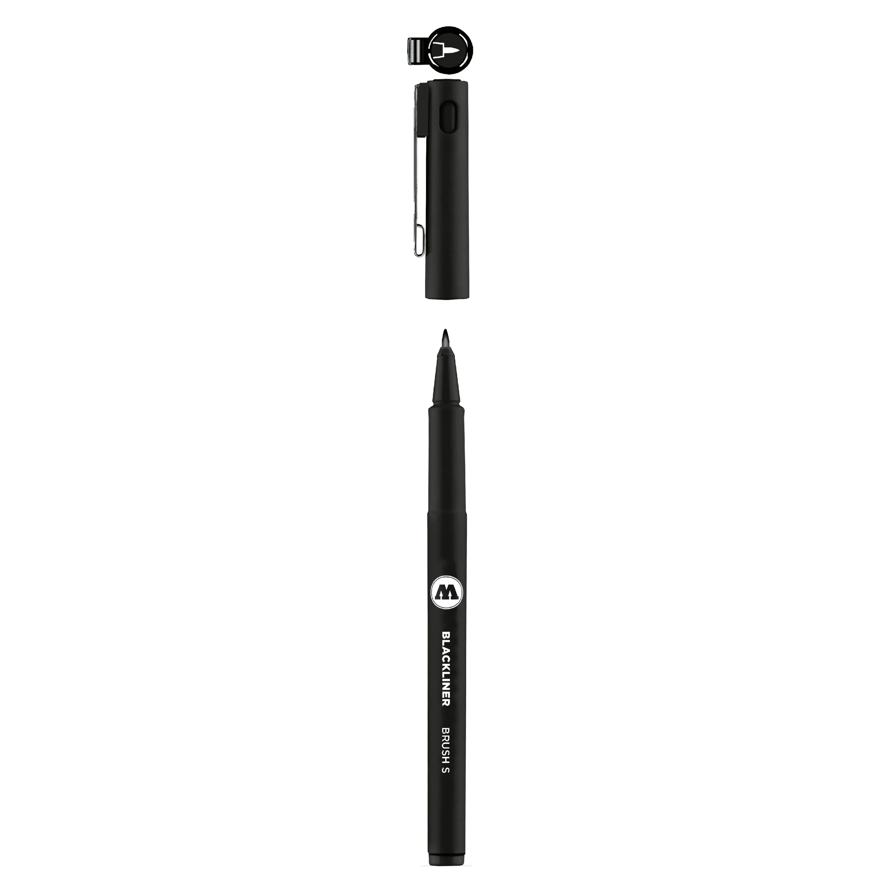 Molotow Blackliner Fineliner Zwart - Brush S Punt