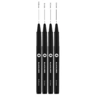 Molotow Blackliner Fineliner Zwart Set 1 4 Stuks - 0,05, 0,1, 0,2 en 0,4