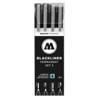 Molotow Blackliner Fineliner Zwart Set 3 4 Stuks - Speciale Punten