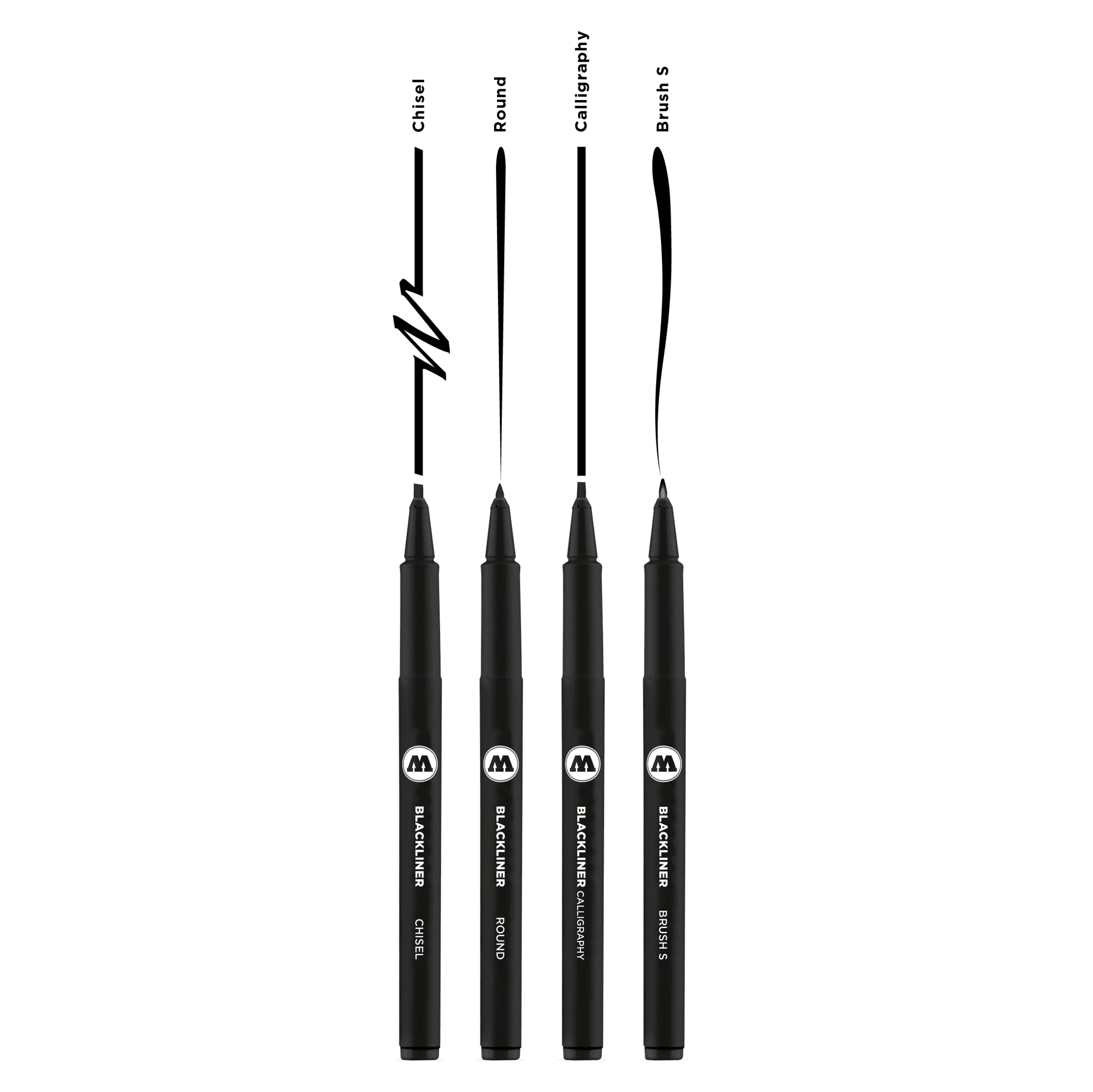 Molotow Blackliner Fineliner Zwart Set 3 4 Stuks - Speciale Punten