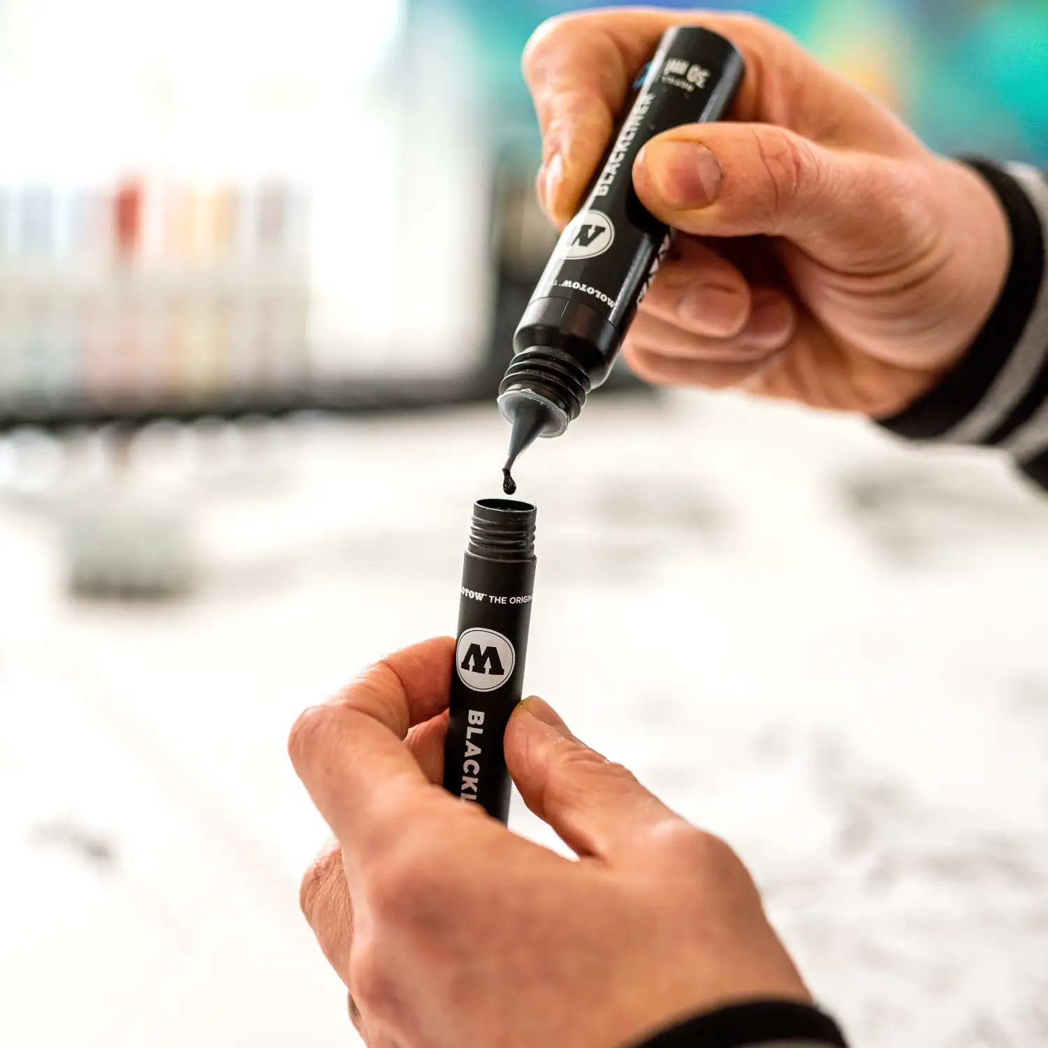 Molotow Blackliner Zwart Navulinkt 30 ml