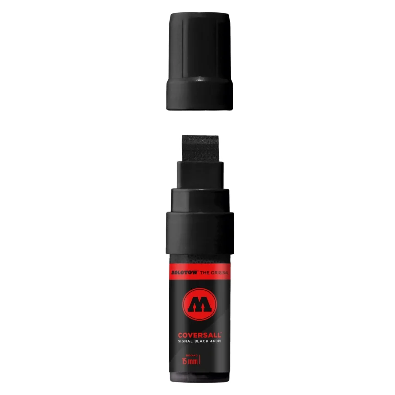 Molotow COVERSALL 460PI Permanent Marker Signaal Zwart - Alcoholmarker 15 mm