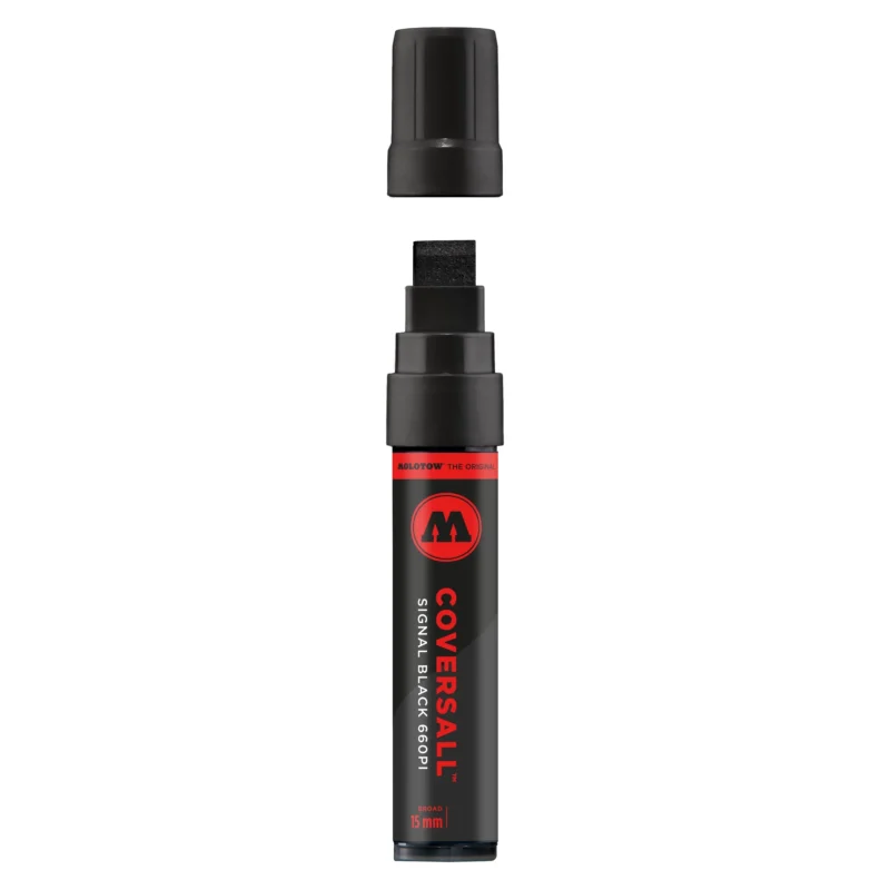 Molotow COVERSALL 660PI Permanent Marker Signaal Zwart - Alcoholmarker 15 mm