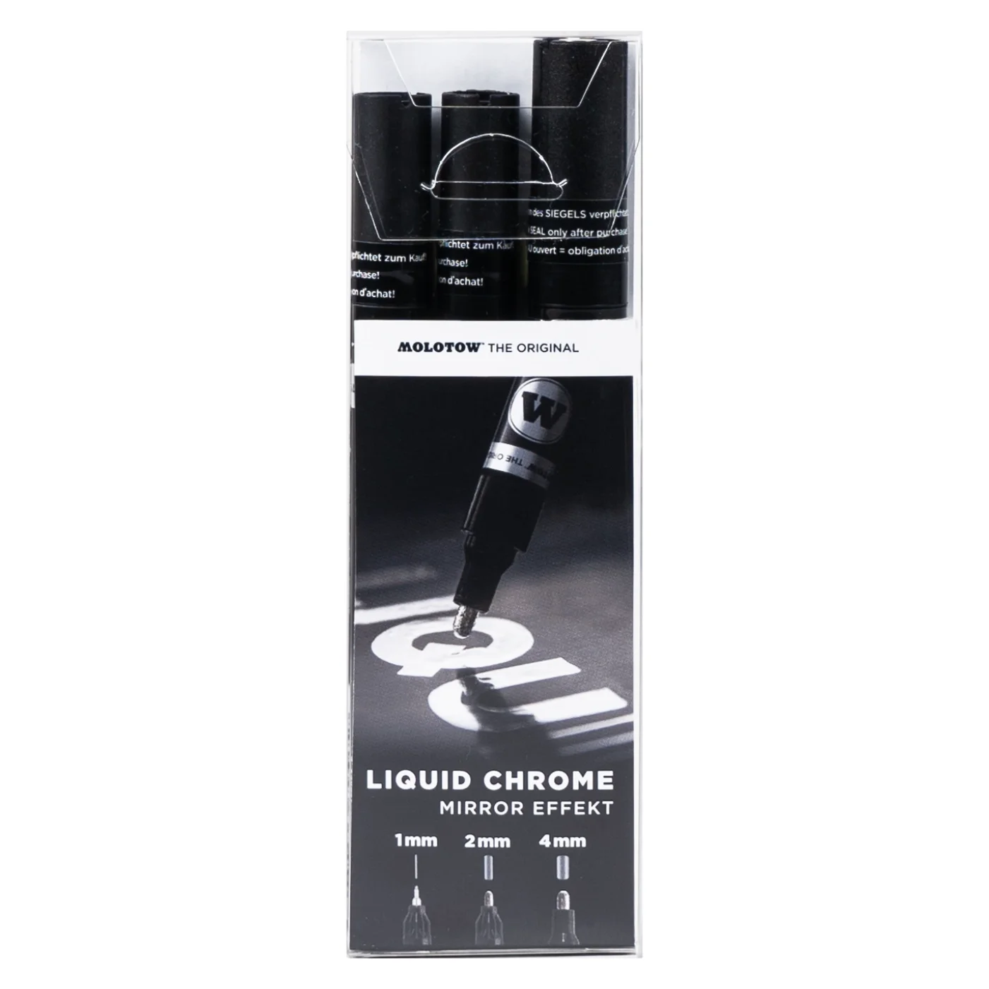 Molotow Liquid Chrome Marker Set 3 Stuks - Chroommarker 1, 2 en 4 mm