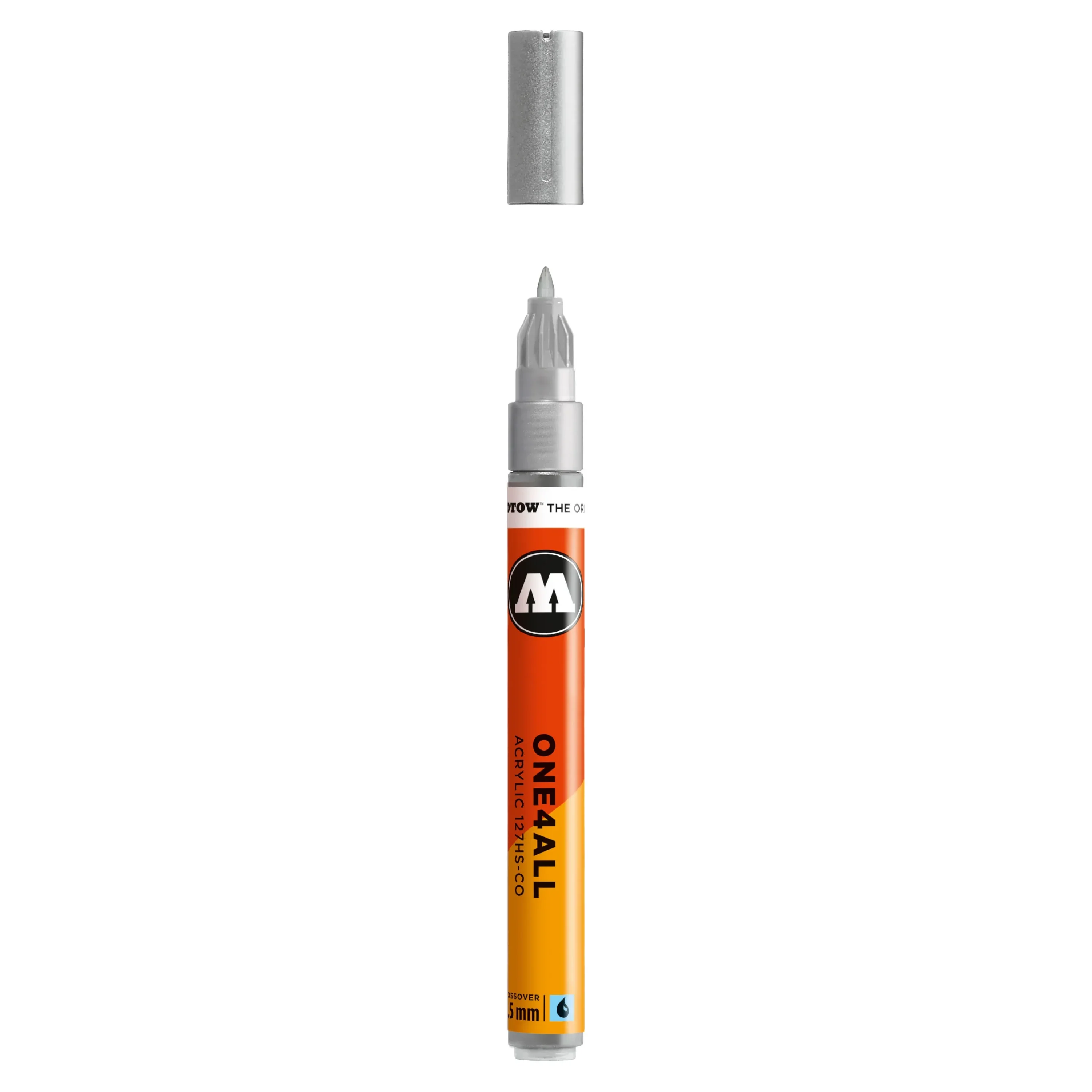 Molotow ONE4ALL 127HS-CO Verfstift Zilver - Acrylmarker 1,5 mm