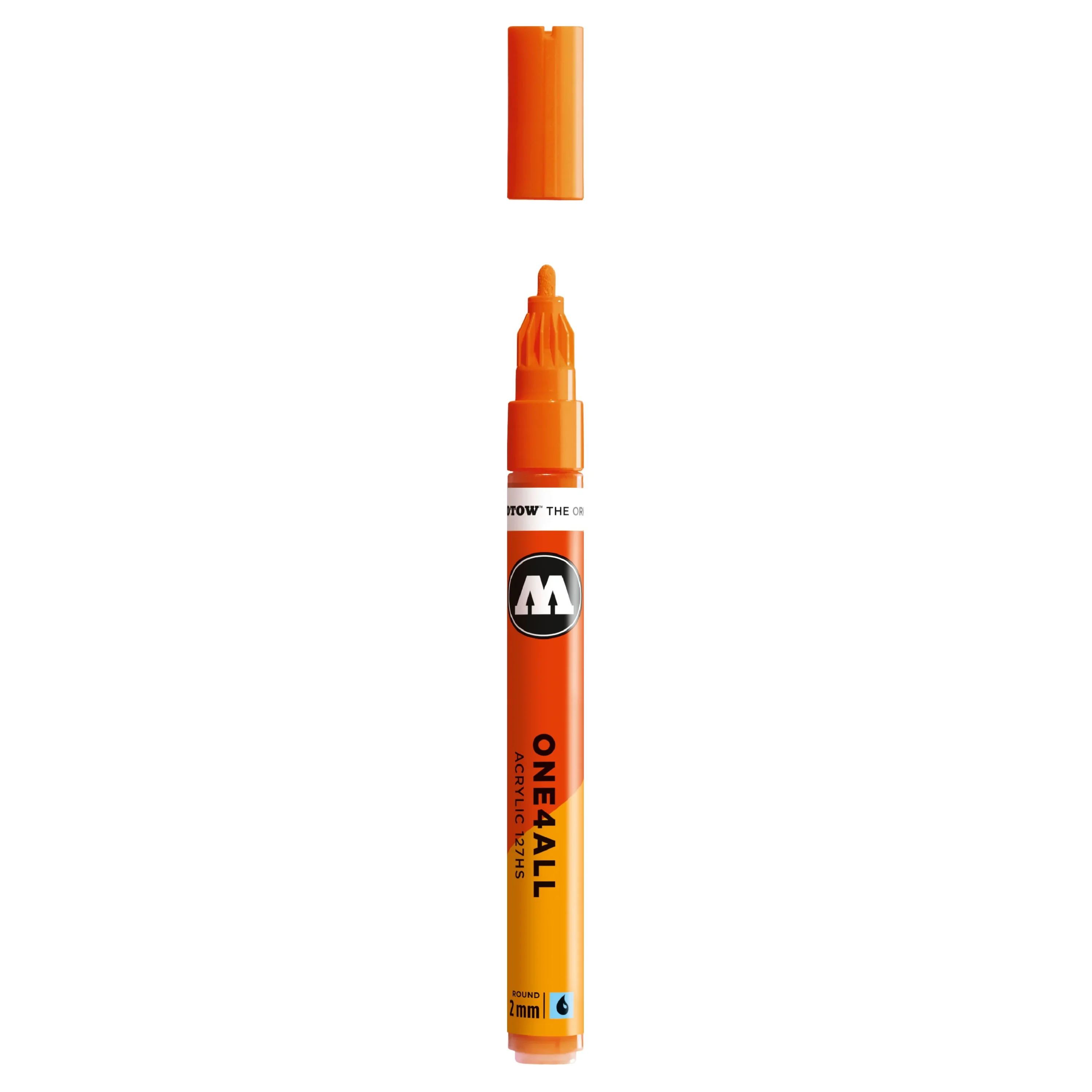 Molotow ONE4ALL 127HS Verfstift Dare Oranje - Acrylmarker 2 mm