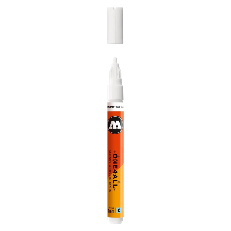 Molotow ONE4ALL 127HS Verfstift Glanzend Wit - Acrylmarker 2 mm