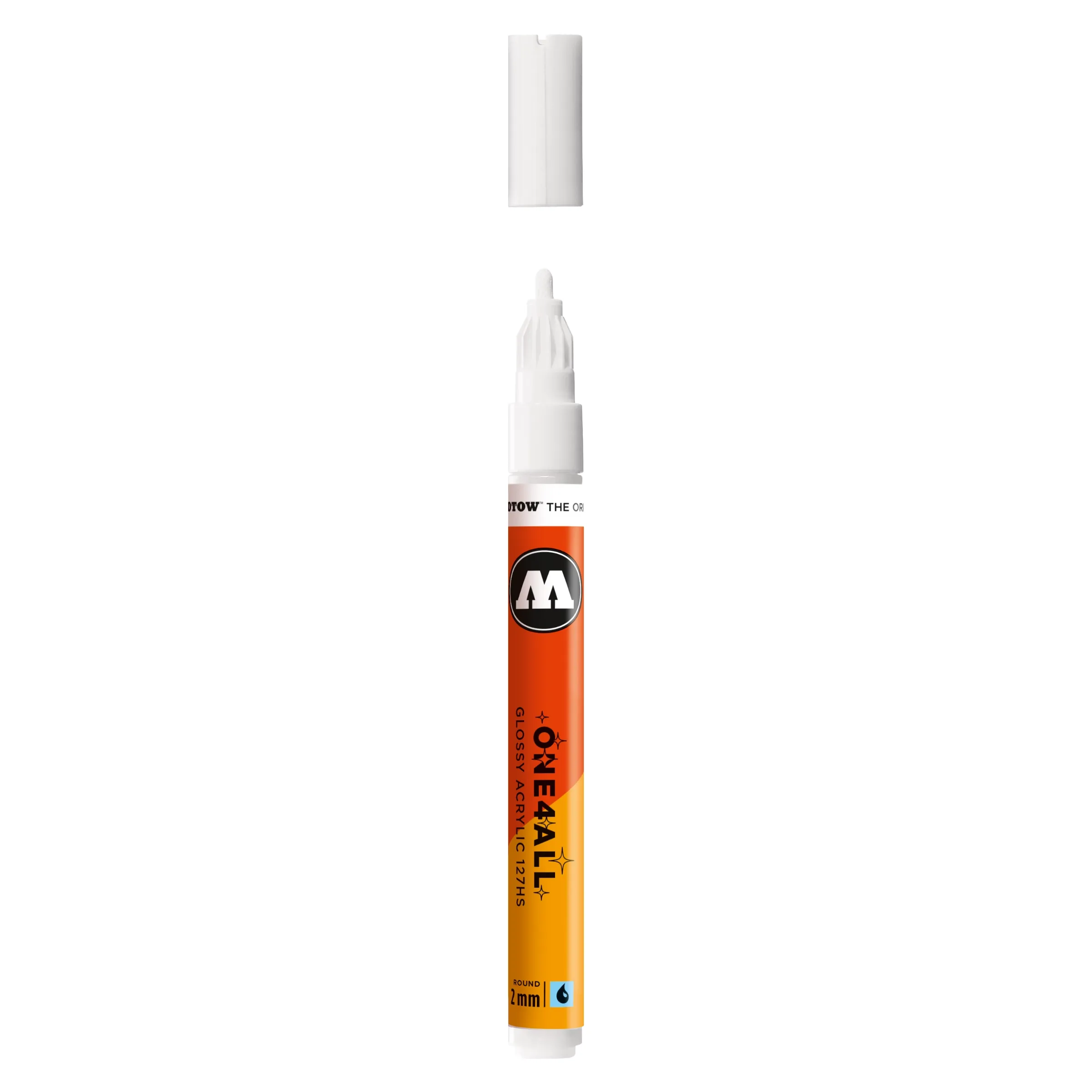 Molotow ONE4ALL 127HS Verfstift Glanzend Wit - Acrylmarker 2 mm
