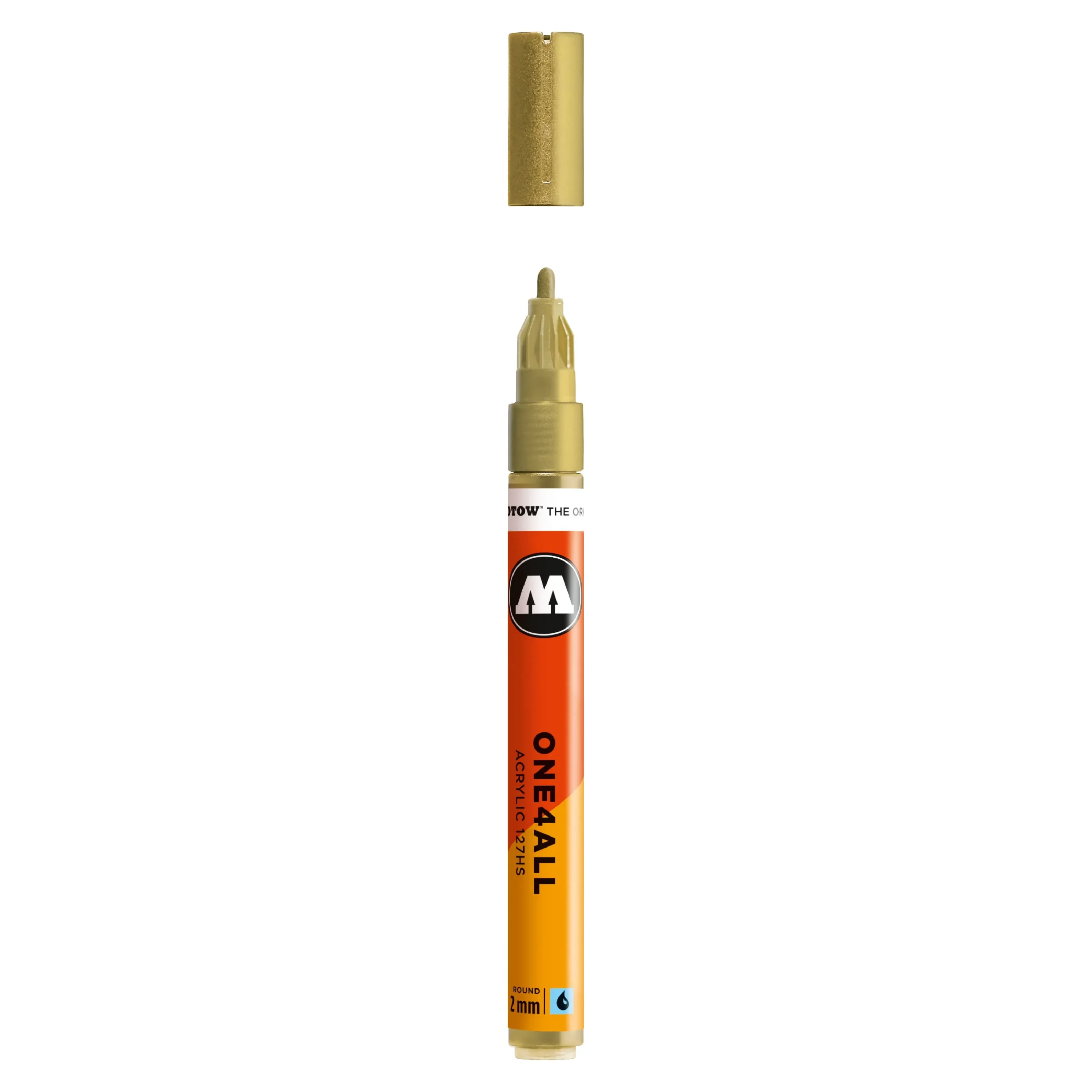 Molotow ONE4ALL 127HS Verfstift Goud - Acrylmarker 2 mm