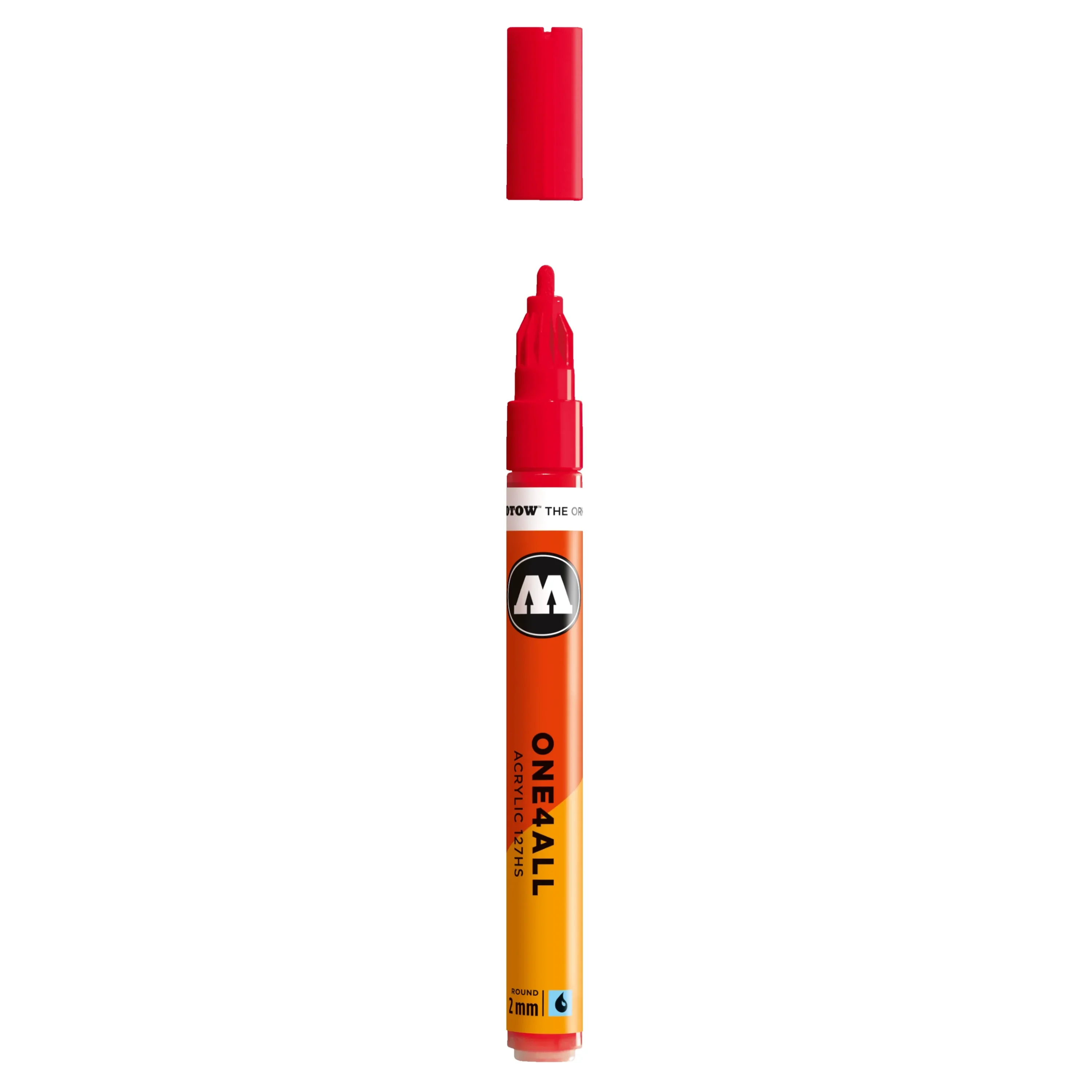 Molotow ONE4ALL 127HS Verfstift Kers Rood - Acrylmarker 2 mm