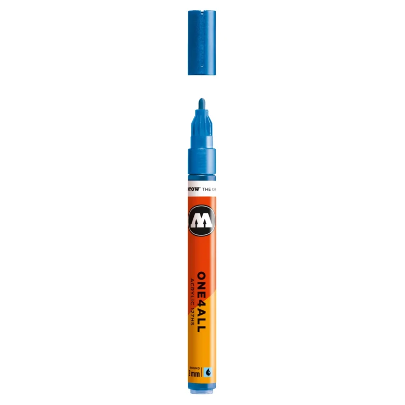 Molotow ONE4ALL 127HS Verfstift Metallic Blauw - Acrylmarker 2 mm