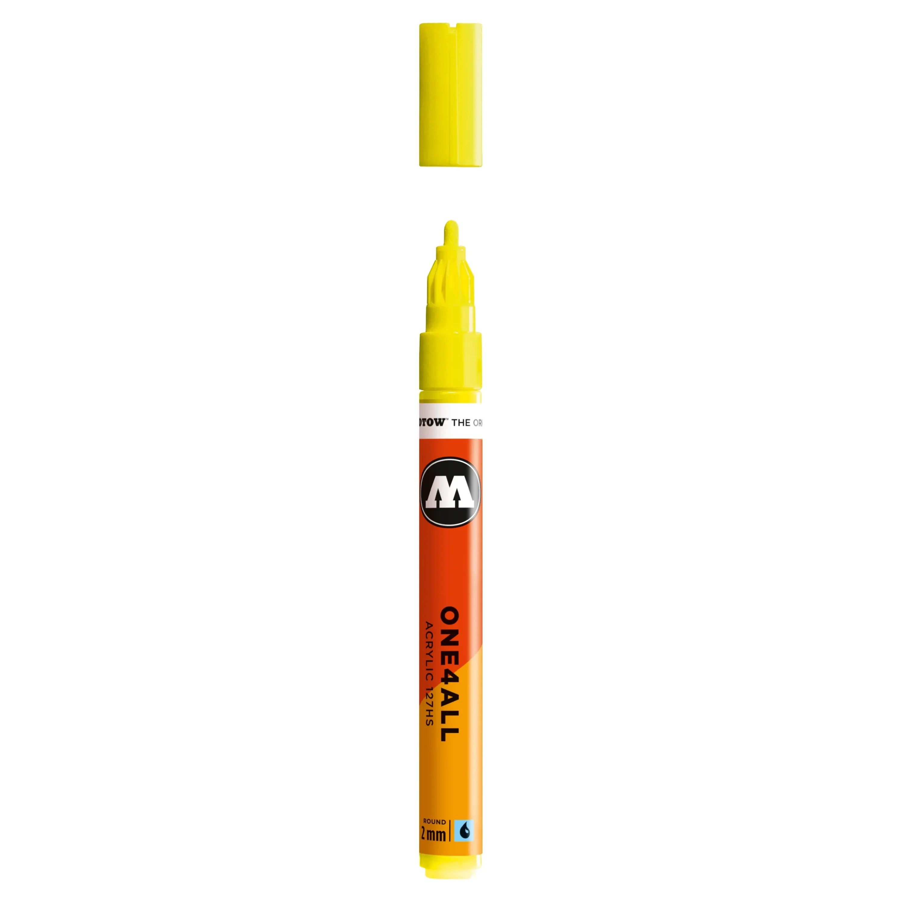 Molotow ONE4ALL 127HS Verfstift Neon Geel Fluo - Acrylmarker 2 mm
