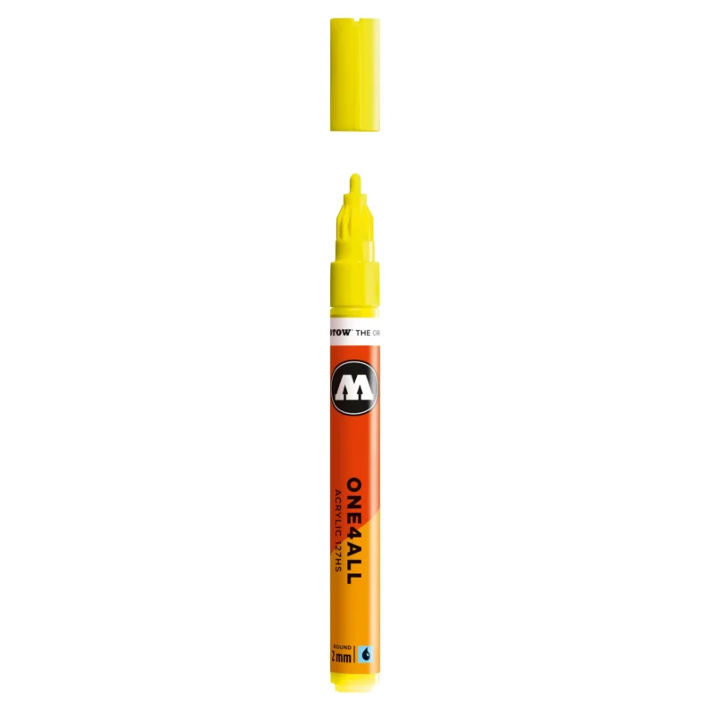 Molotow ONE4ALL 127HS Verfstift Neon Geel Fluo - Acrylmarker 2 mm