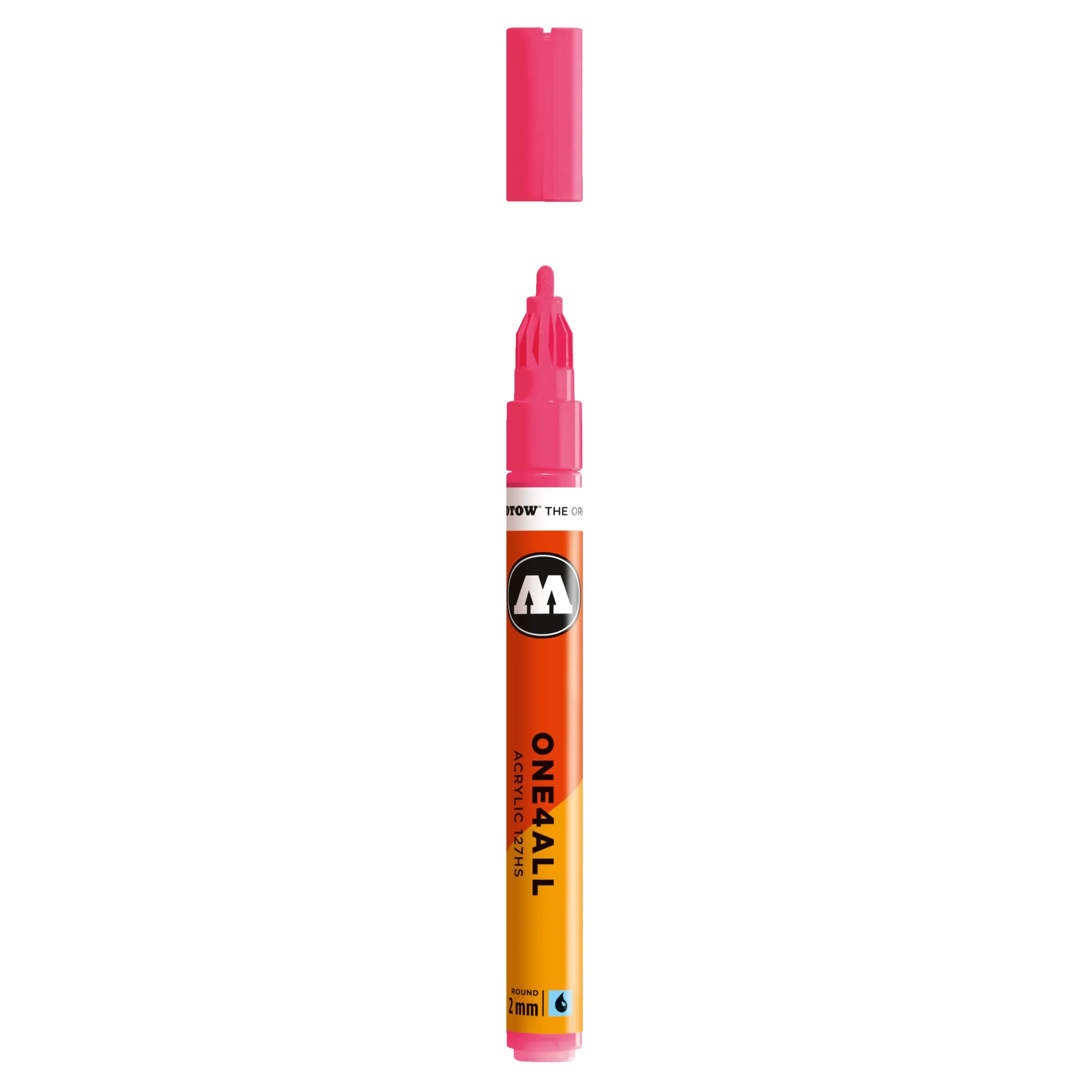 Molotow ONE4ALL 127HS Verfstift Neon Rood Fluo - Acrylmarker 2 mm
