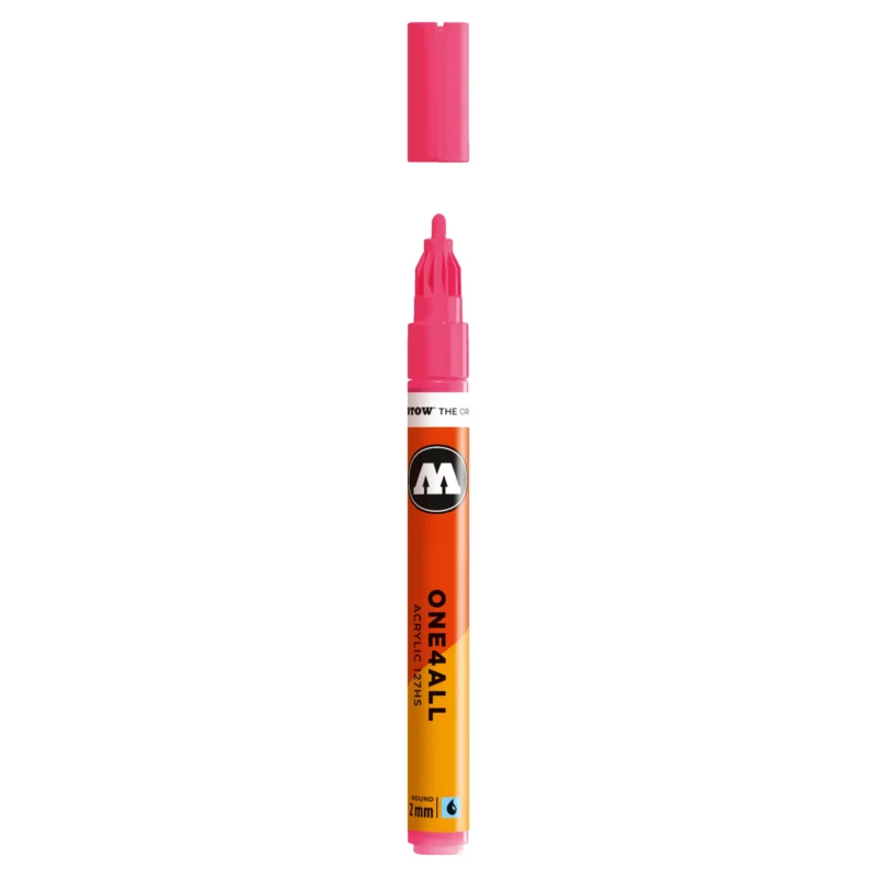 Molotow ONE4ALL 127HS Verfstift Neon Rood Fluo - Acrylmarker 2 mm