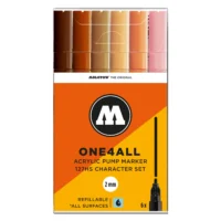 Molotow ONE4ALL 127HS Verfstift Set Character 6 Stuks - Acrylmarker 2 mm