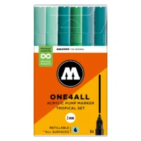Molotow ONE4ALL 127HS Verfstift Set Tropisch 6 Stuks - Acrylmarker 2 mm