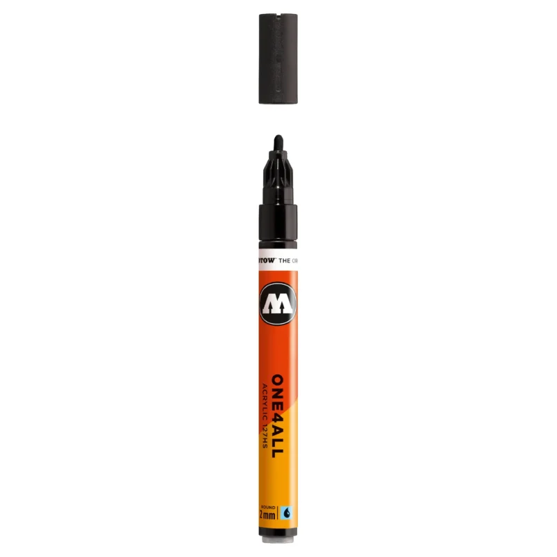 Molotow ONE4ALL 127HS Verfstift Signaal Zwart - Acrylmarker 2 mm