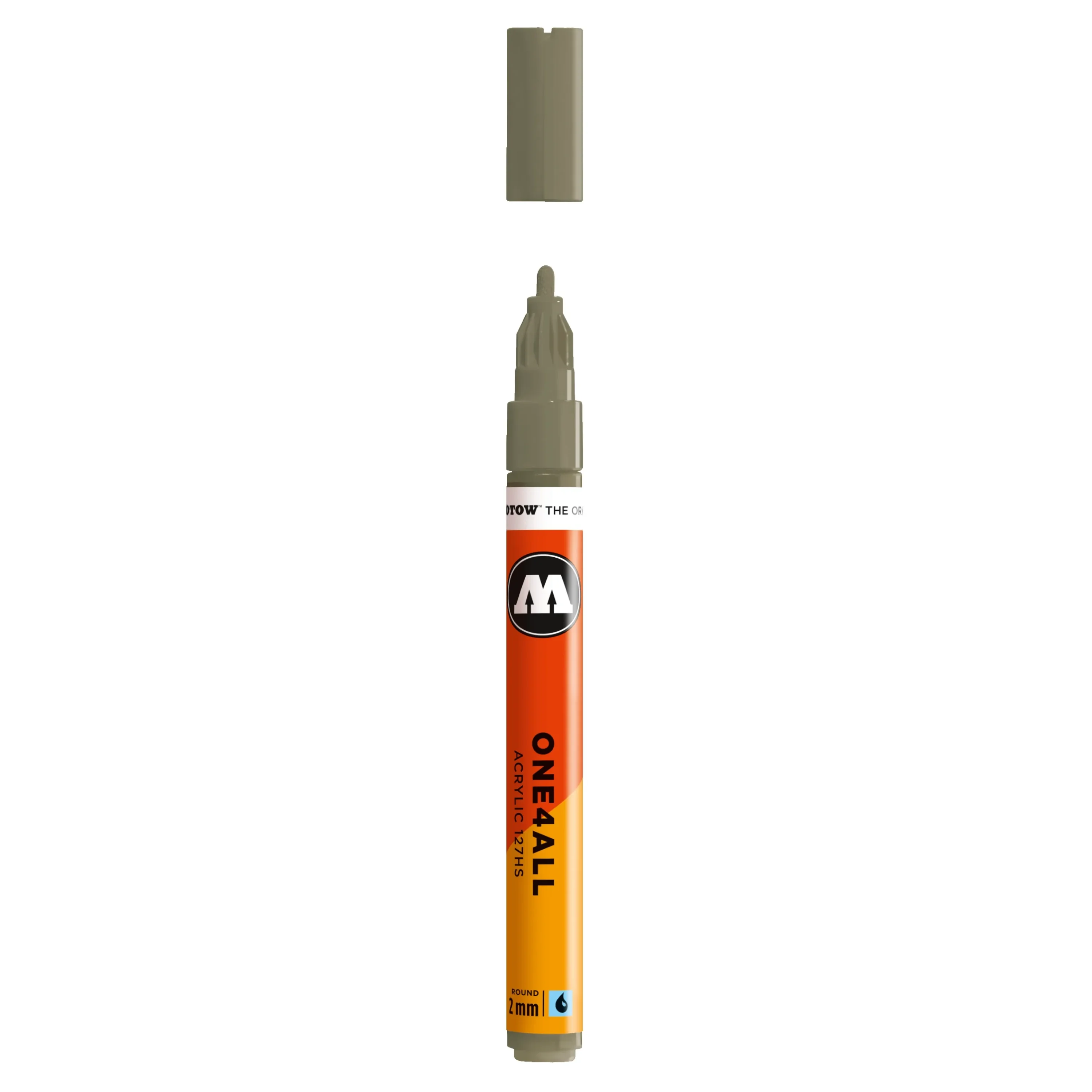 Molotow ONE4ALL 127HS Verfstift Steen Grijs Midden - Acrylmarker 2 mm