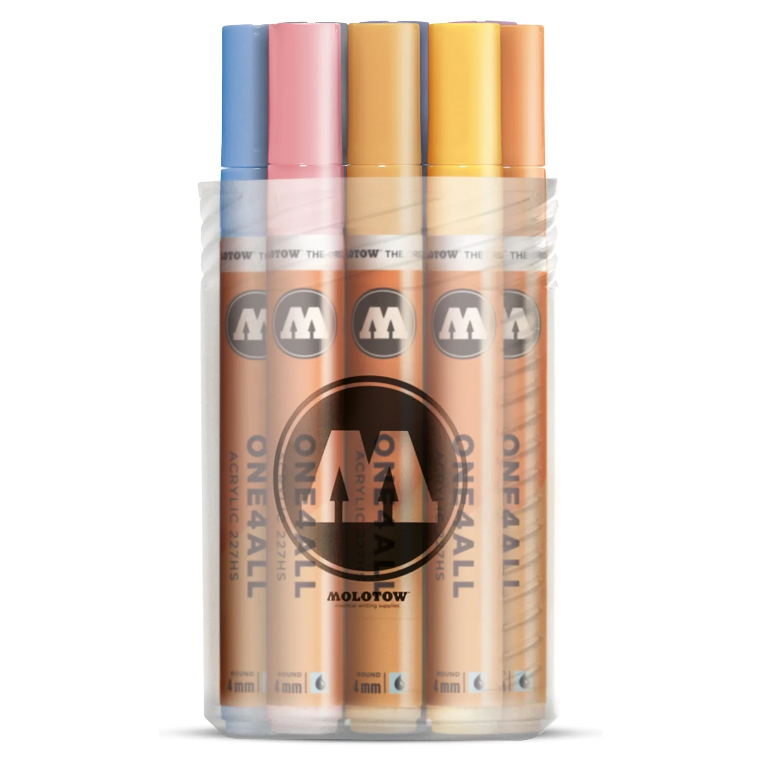 Molotow ONE4ALL 227HS Pastel Kit 12 Stuks - Acrylmarker 4 mm