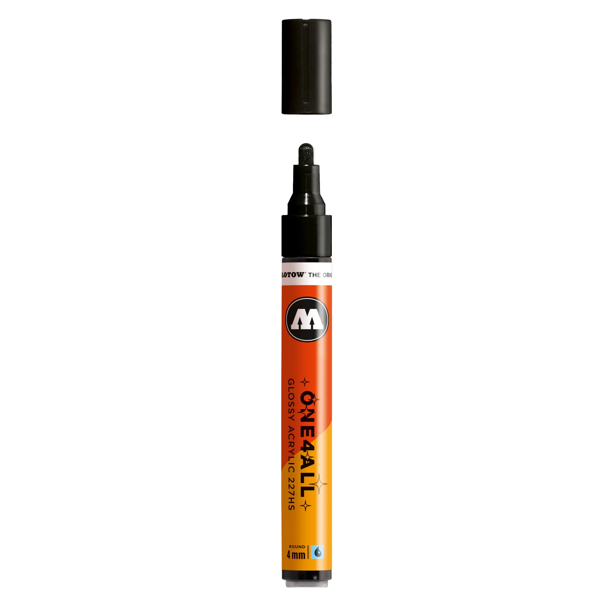 Molotow ONE4ALL 227HS Verfstift Glanzend Zwart - Acrylmarker 4 mm