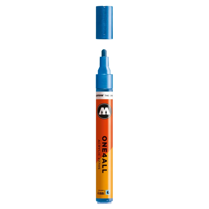 Molotow ONE4ALL 227HS Verfstift Metallic Blauw - Acrylmarker 4 mm