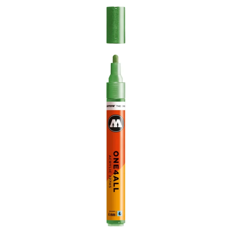 Molotow ONE4ALL 227HS Verfstift Metallic Licht Groen - Acrylmarker 4 mm