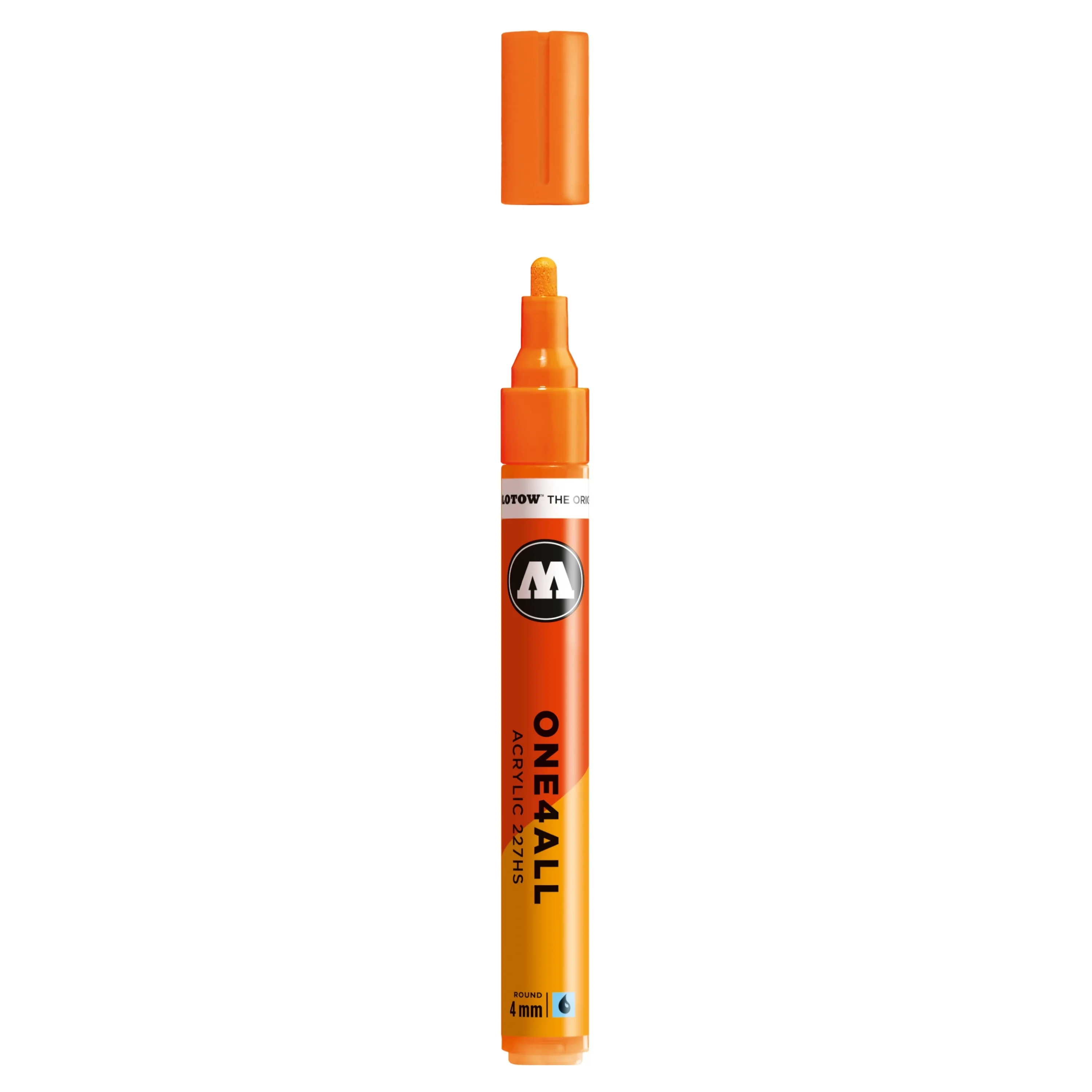 Molotow ONE4ALL 227HS Verfstift Neon Oranje Fluo - Acrylmarker 4 mm