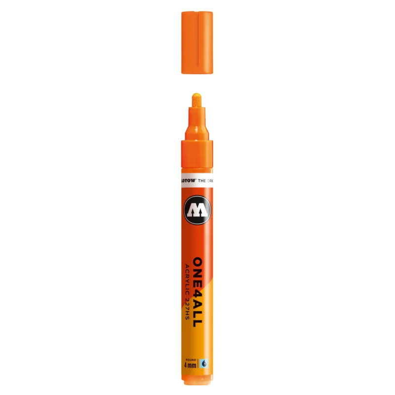 Molotow ONE4ALL 227HS Verfstift Neon Oranje Fluo - Acrylmarker 4 mm