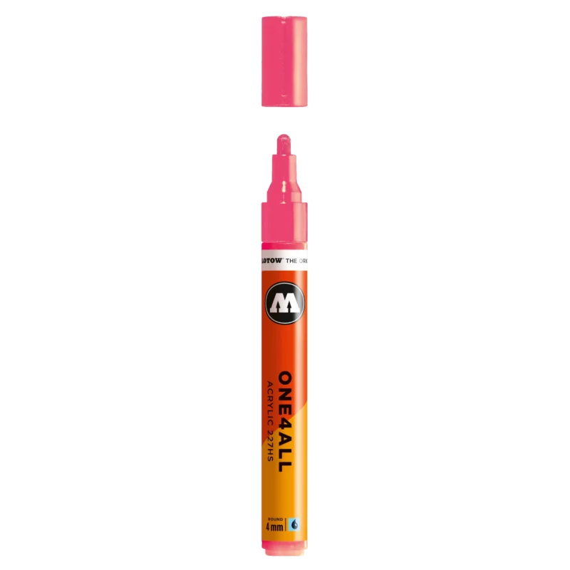 Molotow ONE4ALL 227HS Verfstift Neon Rood Fluo - Acrylmarker 4 mm