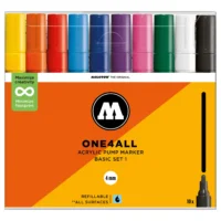 Molotow ONE4ALL 227HS Verfstift Set Basis 6 Stuks - Acrylmarker 4 mm
