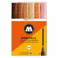 Molotow ONE4ALL 227HS Verfstift Set Character 6 Stuks - Acrylmarker 4 mm