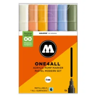 Molotow ONE4ALL 227HS Verfstift Set Pastel Modern 6 Stuks - Acrylmarker 4 mm