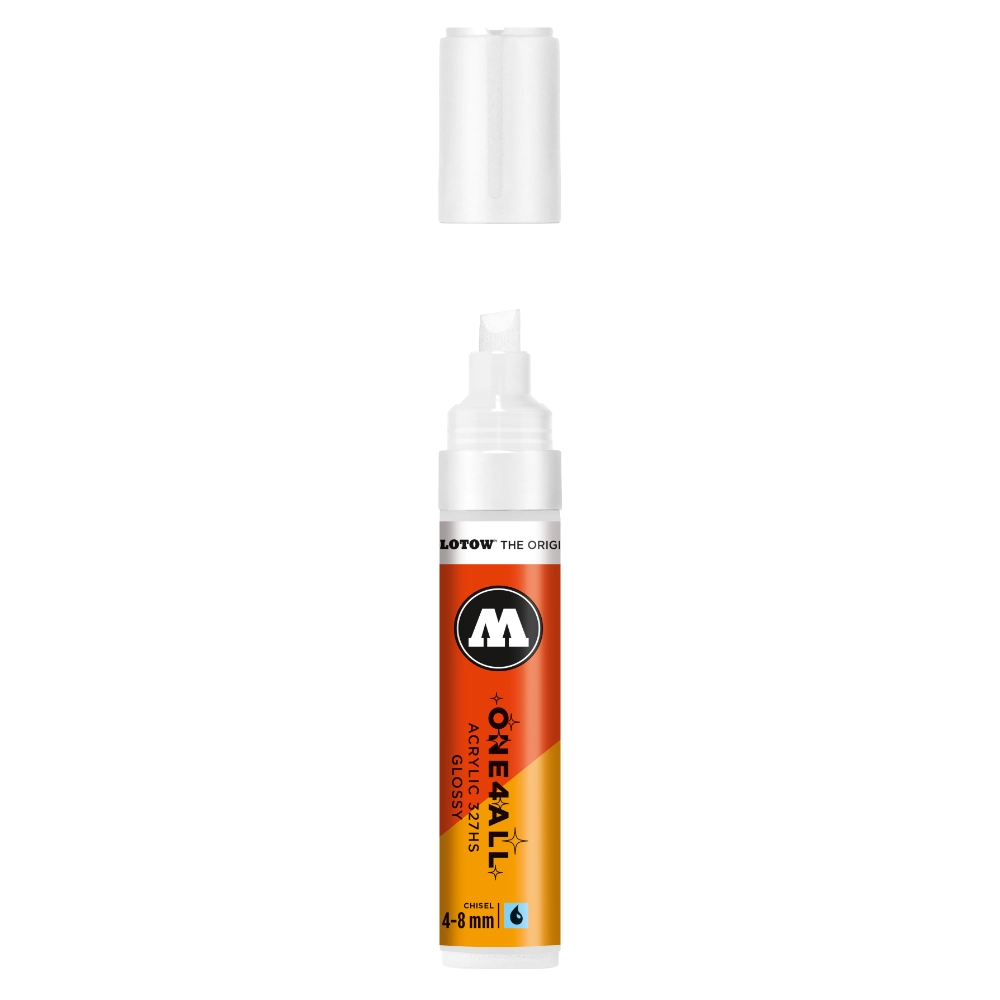 Molotow ONE4ALL 327HS Verfstift Glanzend Wit - Acrylmarker 4-8 mm