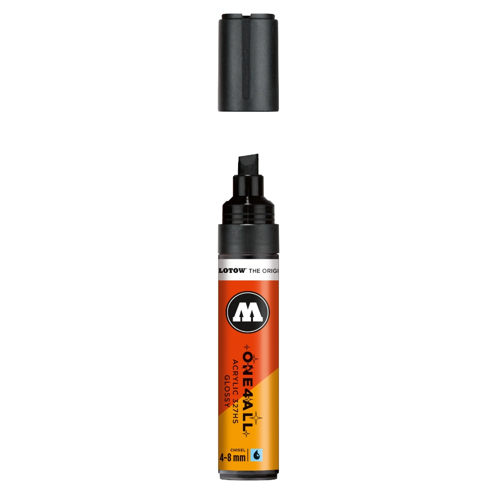 Molotow ONE4ALL 327HS Verfstift Glanzend Zwart - Acrylmarker 4-8 mm