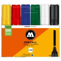 Molotow ONE4ALL 327HS Verfstift Set Basis 6 Stuks - Acrylmarker 4-8 mm