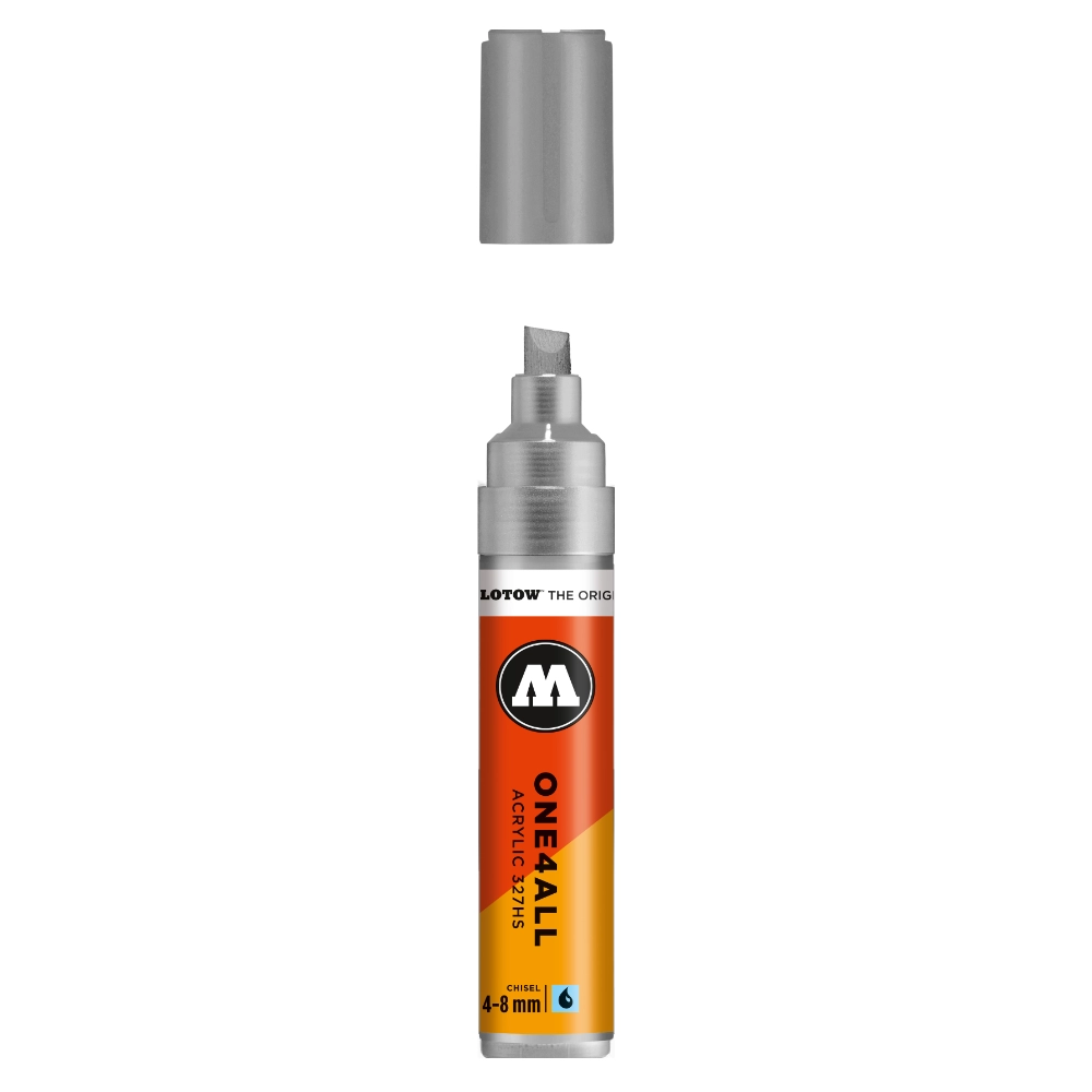 Molotow ONE4ALL 327HS Verfstift Zilver - Acrylmarker 4-8 mm