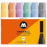 Molotow ONE4ALL 627HS Pastel Set 6 Stuks - Acrylmarker 15 mm