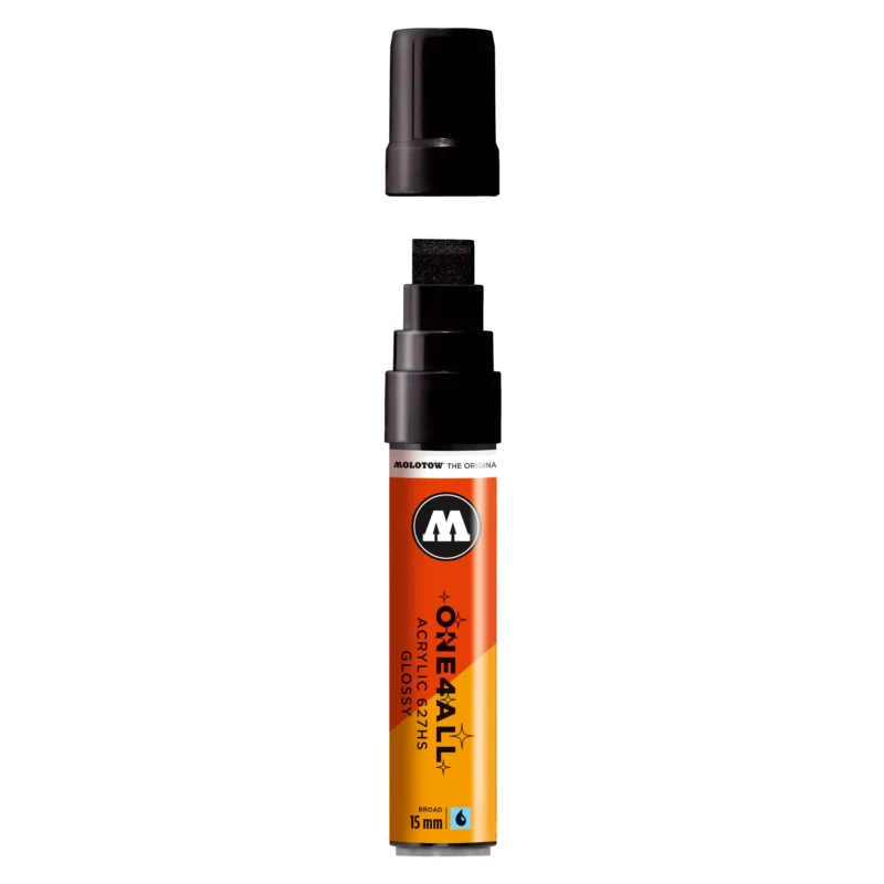 Molotow ONE4ALL 627HS Verfstift Glanzend Zwart - Acrylmarker 15 mm