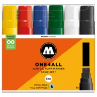 Molotow ONE4ALL 627HS Verfstift Set Basis 1 6 Stuks - Acrylmarker 15 mm