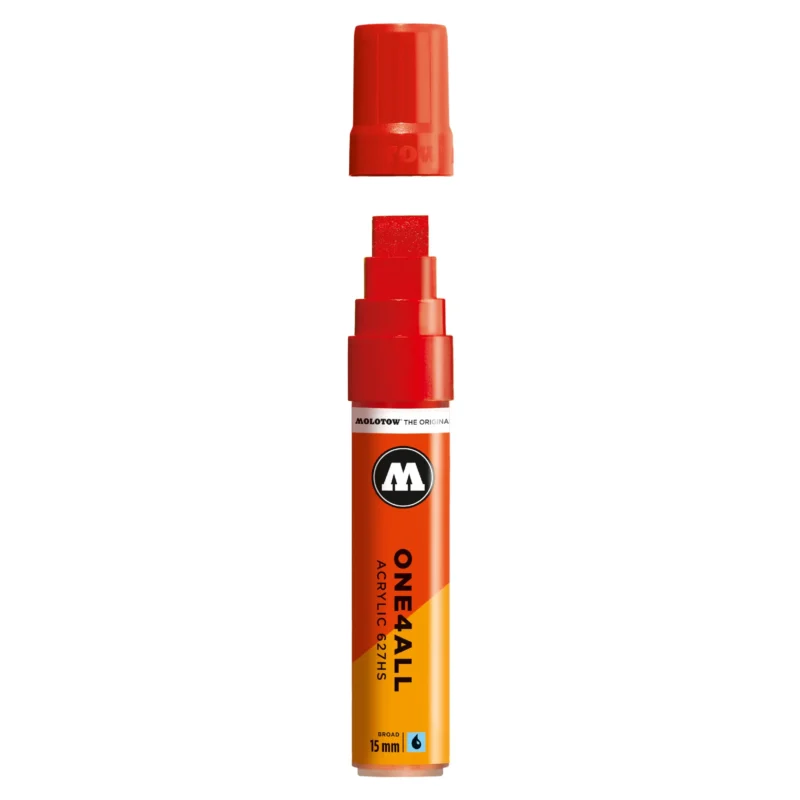 Molotow ONE4ALL 627HS Verfstift Verkeer Rood - Acrylmarker 15 mm