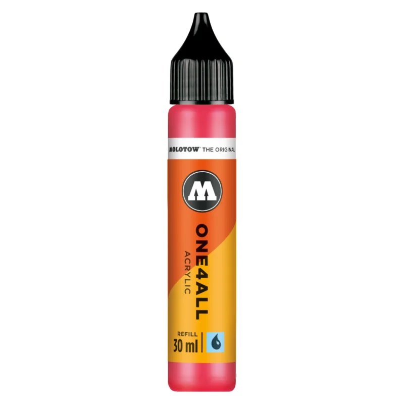 Molotow ONE4ALL Acryl Navulinkt Neon Rood Fluo - 30 ml