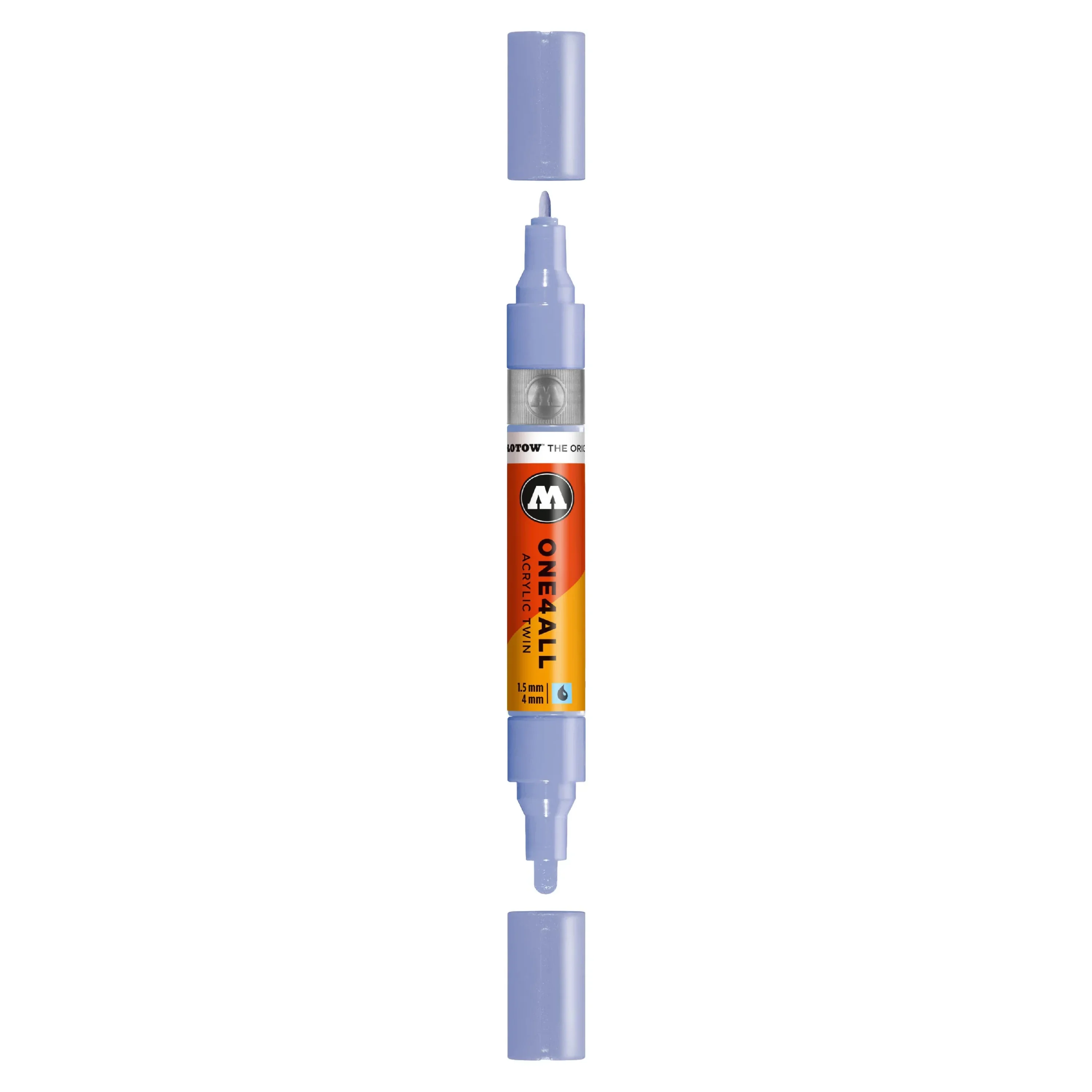 Molotow ONE4ALL TWIN Verfstift Blauw Violet Pastel - Acrylmarker 1,5 en 4 mm