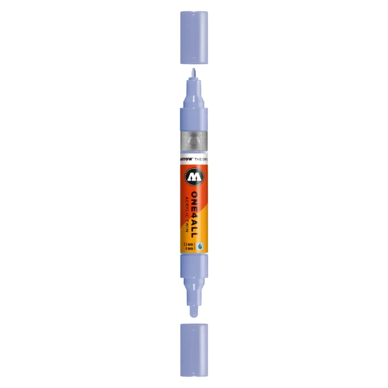 Molotow ONE4ALL TWIN Verfstift Blauw Violet Pastel - Acrylmarker 1,5 en 4 mm