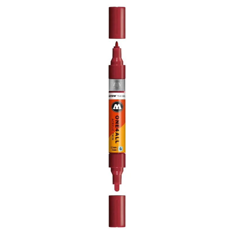 Molotow ONE4ALL TWIN Verfstift Bordeaux Rood - Acrylmarker 1,5 en 4 mm