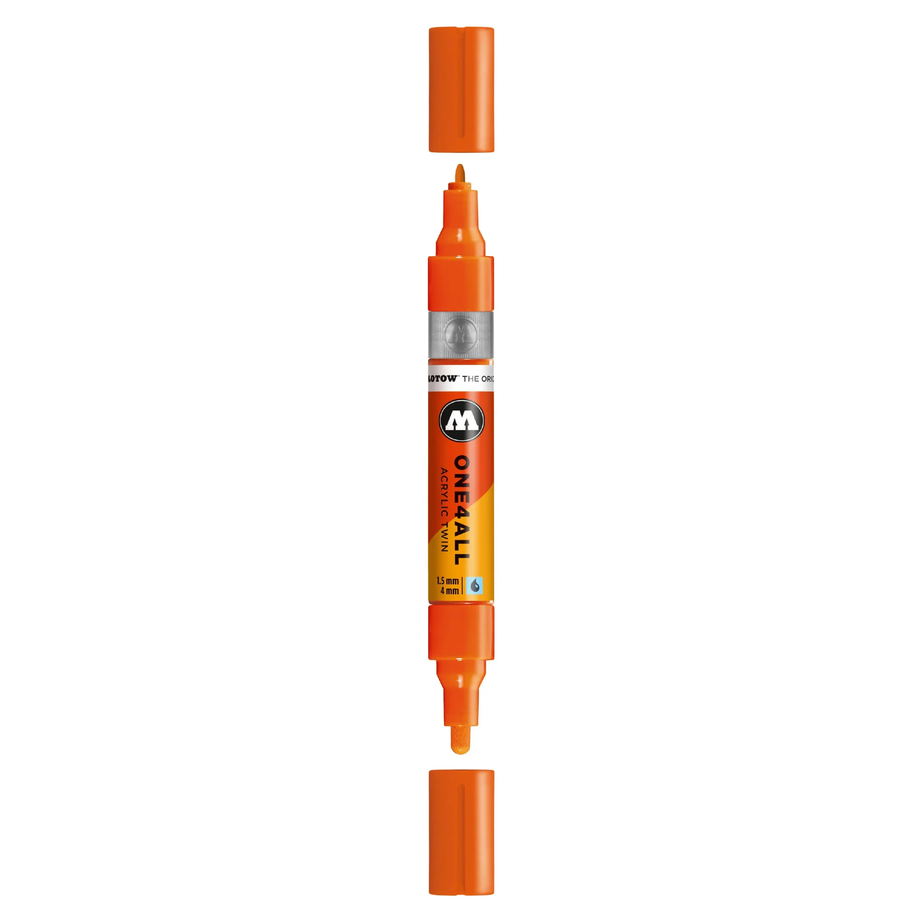Molotow ONE4ALL TWIN Verfstift Dare Oranje - Acrylmarker 1,5 en 4 mm