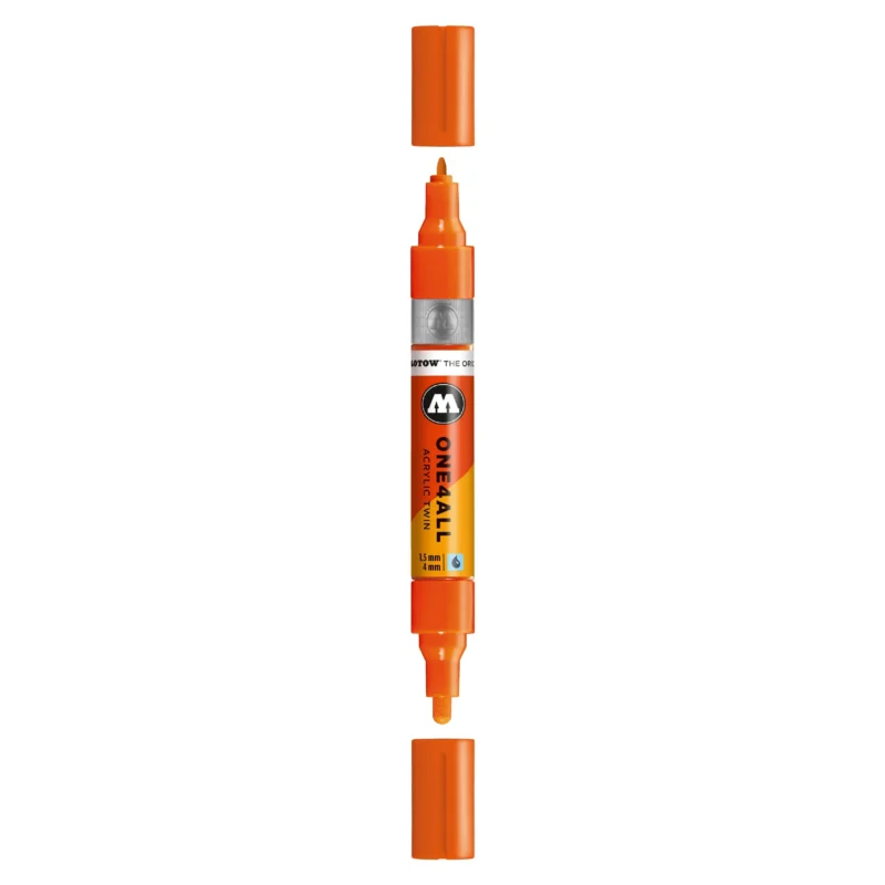 Molotow ONE4ALL TWIN Verfstift Dare Oranje - Acrylmarker 1,5 en 4 mm