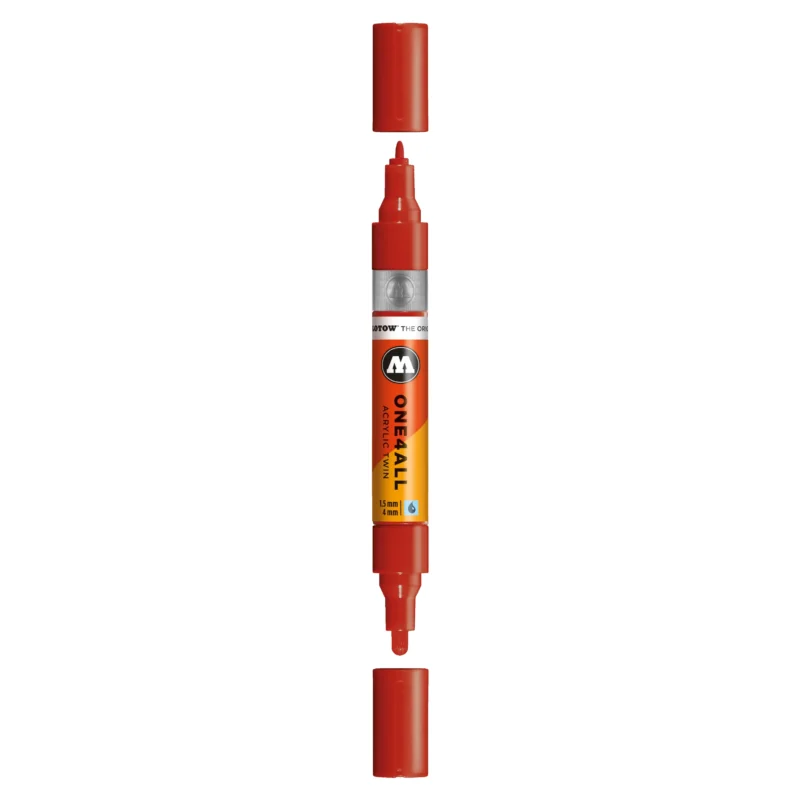 Molotow ONE4ALL TWIN Verfstift Framboos Rood - Acrylmarker 1,5 en 4 mm