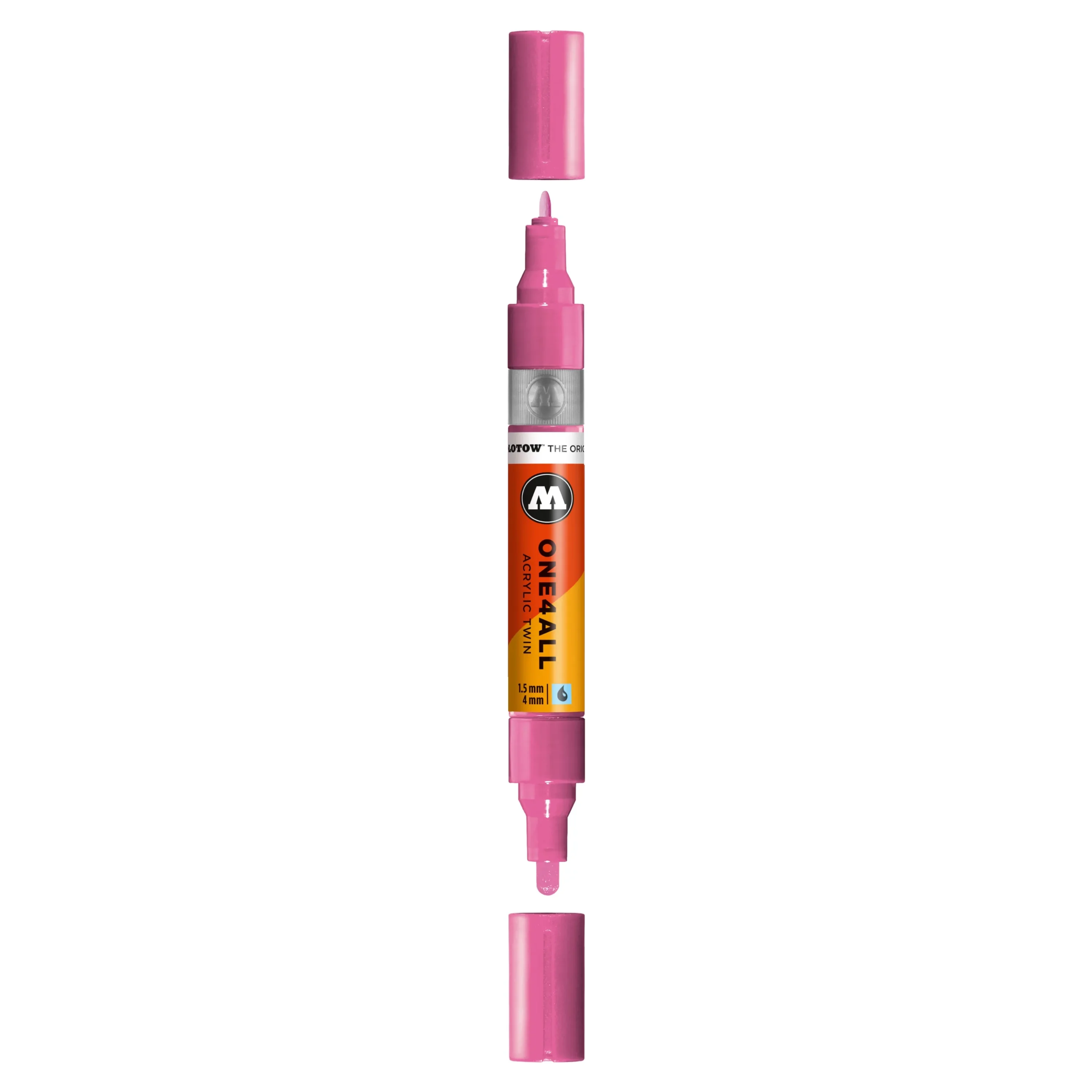 Molotow ONE4ALL TWIN Verfstift Fuchsia Roze - Acrylmarker 1,5 en 4 mm